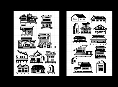 simplification of forms branding drawing grapgic home house minimal ink logo simple sketch