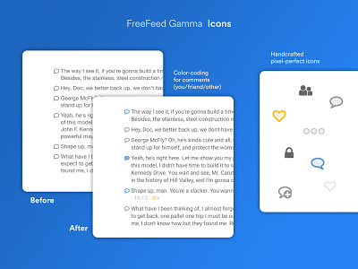 FreeFeed Gamma: Icons