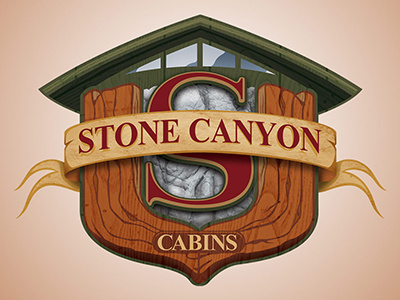 Stone Canyon branding design illustration logo