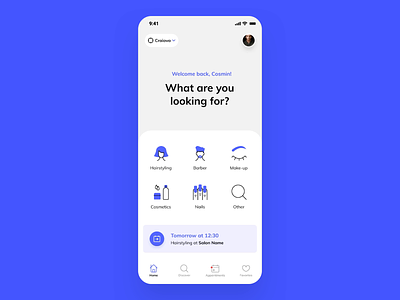 Novabooker Booking Interaction animation app appointment beauty booking design flow interaction ios prototype salon schedule ui ux