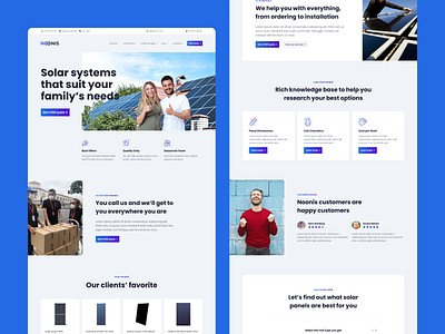 Landing Page for Solar Systems Provider .illustration branding clean grid icons image landing page light modern solar panel ui unusual ux