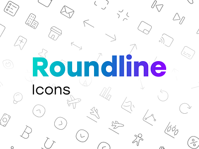 Roundline Icon Set design graphics icon set icons line icons pictograms resource sale ui ui design