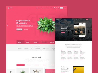 Upcoming WP Theme clean concept design landing page photoshop simple theme wip wordpress wp