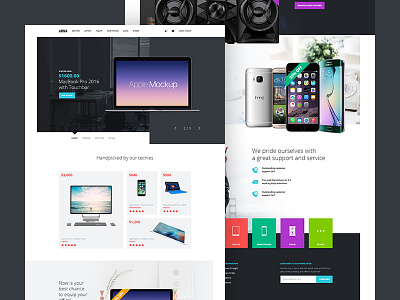 Ecommerce Landing Page [PSD] clean colors design ecommerce flat free landing page photoshop psd resource