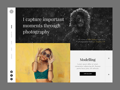 Photography Homepage Concept clean design homepage photography simple typography ui ux