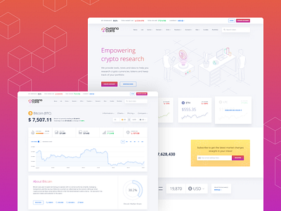 Chasing Coins V2 charts crypto graphs illustration landing page light ui ux website