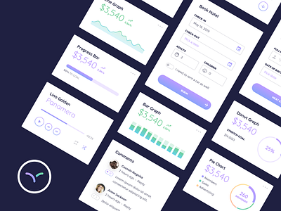 Toxin UI Kit for Figma [FREE] cards components figma free gradients modules resource rounded simple startup ui kit