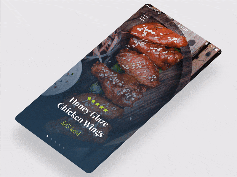 Recipe App Concept animation app clean design food images interaction minimal mobile recipe simple ui ux