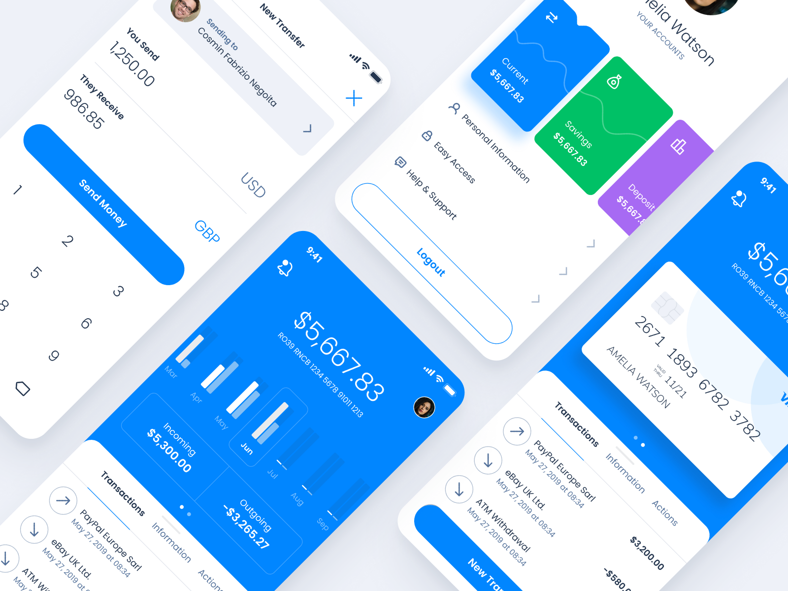 Banking App by Cosmin Negoita on Dribbble