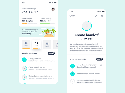 Task Management App Concept app dashboard date graph illustrations ios light management progress task ui ux