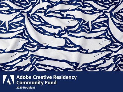 Adobe Creative Residency - Cetacea Pattern Design adobe adobe illustrator adoberesidency blue cetacea ipad mammals ocean pattern sea whales