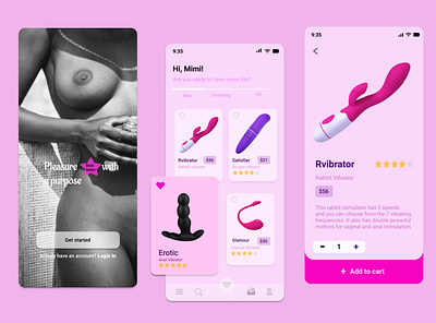 Sex Toys App ui ux