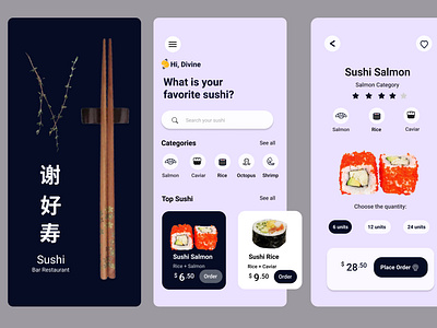 Sushi Restaurant App Design