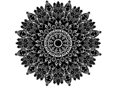 Black And White Mandala Design