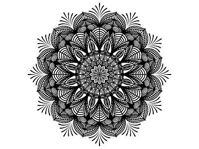 Black And White Vector Mandala