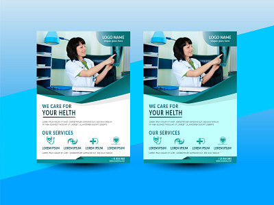 Flyer branding business design doctor flyer graphic design helth logo ui vector