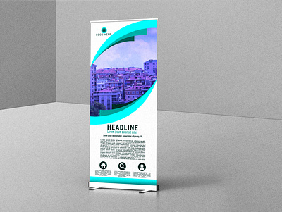 Roll up banner branding business design flyer graphic design illustration logo roll up banner typography ui ux vector web banner