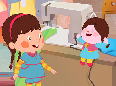 Kid & Doll 2danimation animation cutout design doll girl hoseinnazarpour kid moho shortfilm vector