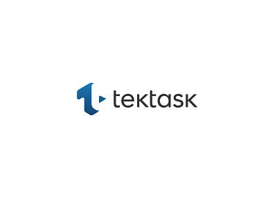 tecktask logo blue brand design branding design gradient logo icon logo minimal sans serif tech logo technology