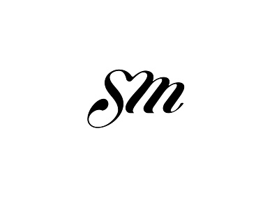 SM monogram black bodoni brand design design letter logo minimal monogram