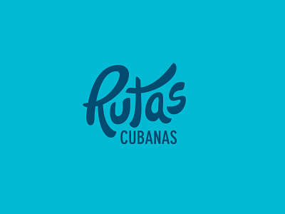Rutas cubanas logo brand design design lettering lettermark logo minimal travel travel agency travel agency logo vector