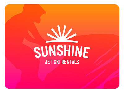 Sunshine Jet Ski Rentals brand design branding design jetski logo logotipo marca grafica minimal moto acuatica vector