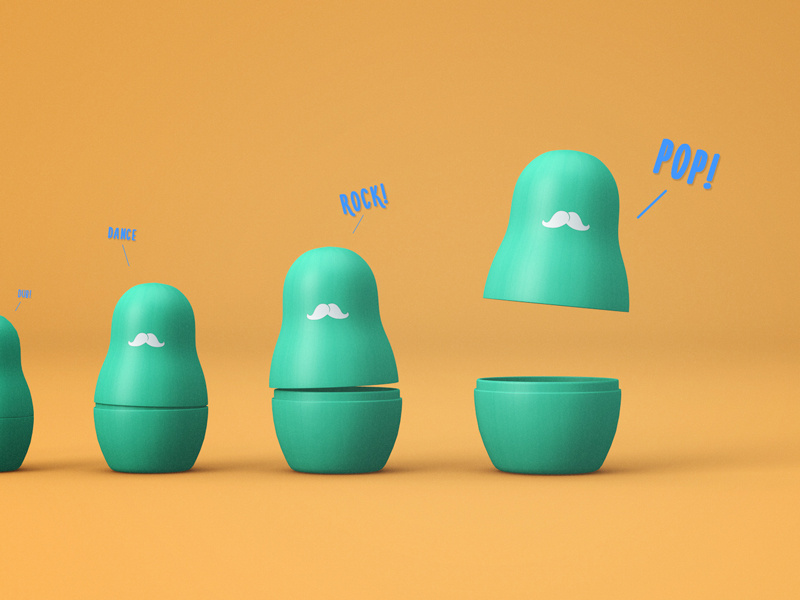 Matrioshka dulls wanna pop! bettereveryday daily art visualart styleframe design 3d c4d dull matrioshka