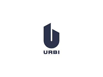 Urbi logo logoflow simple skyscrapers u urban