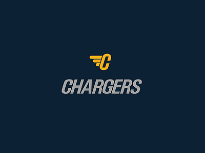 Chargers bike ch chargers delivery logo logoflow negative space wing