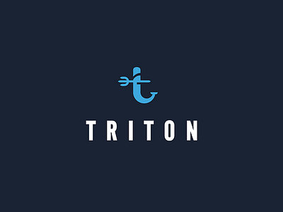 Triton logistic logo logoflow mythologic sea triton