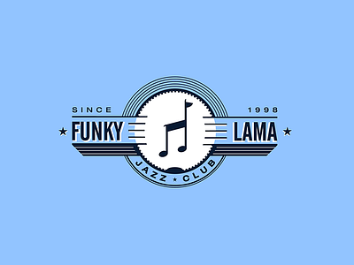 Funky Lama Jazz Club club emblem funky jazz lama logo logoflow note
