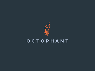 Octophant elephant hybrid logo logoflow modern octopus simple web web developer webdev