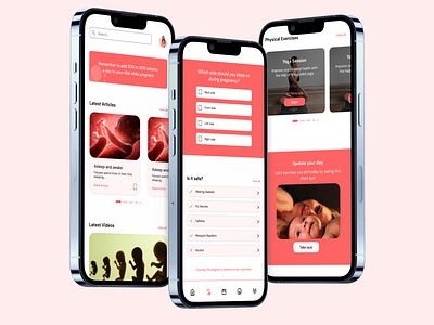 Pregnancy Care App Case Study concept app design figma health app healthcare learning medical app medical design mental healthcare mobile app pregnancy care app product design ui ux