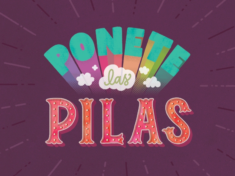 Ponete Las Pilas 3d lettering nicaragua type