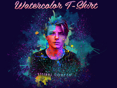 Trendy graphic watercolor t shirt design by graphic_sohan on Dribbble