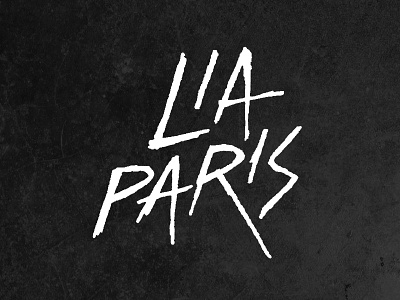 Lia Paris font handmade logo type