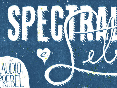 Spectralina e Letrux hand illustrated letters poster typography