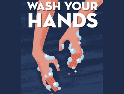 Cover-19 Health Poster. Wash your hands
