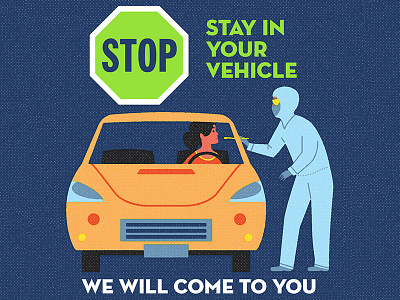 STAY IN YOUR VEHICLE clovelly illustration poster russell tate russelltate.com sydney