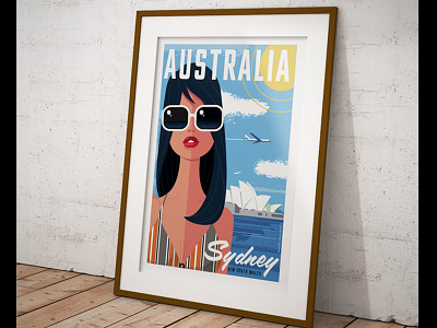Sydney poster art art prints australia illustration poster russelltate russelltatedotcom sydney travelposter