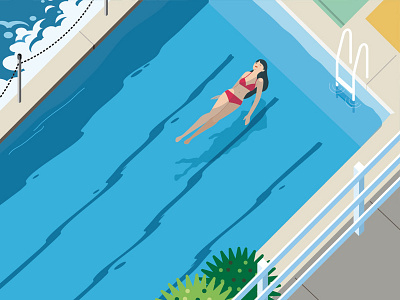 Clovelly Clovelly Ocean Pool - Summer poster