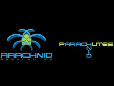 Arachnid Parachute Logos design logo typography