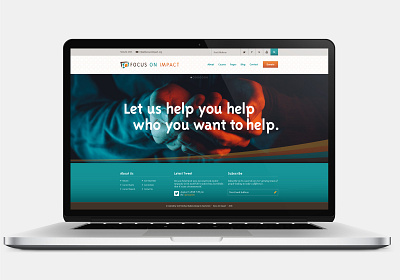 Focus On Impact Home Page branding idenity web design
