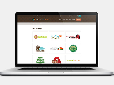 Focus On Impact Partners Page branding idenity web design