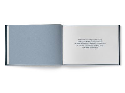Pioneering Compassion Sample Spread 01 book design design print design