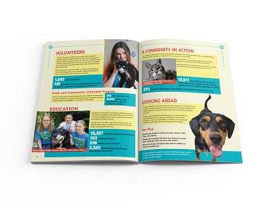Oregon Humane Society 2013 Annual Report Spread 03 editorial design graphic design print design