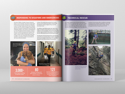 Oregon Humane Society 2017 Annual Report Spread 03 design editorial design print design