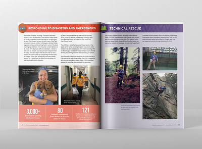 Oregon Humane Society 2017 Annual Report Spread 03 design editorial design print design