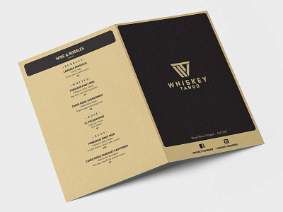 Whiskey Tango Menu 01 design print design typography