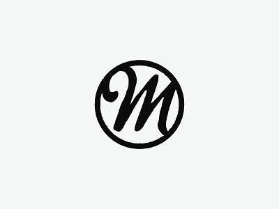 M lettering logo m